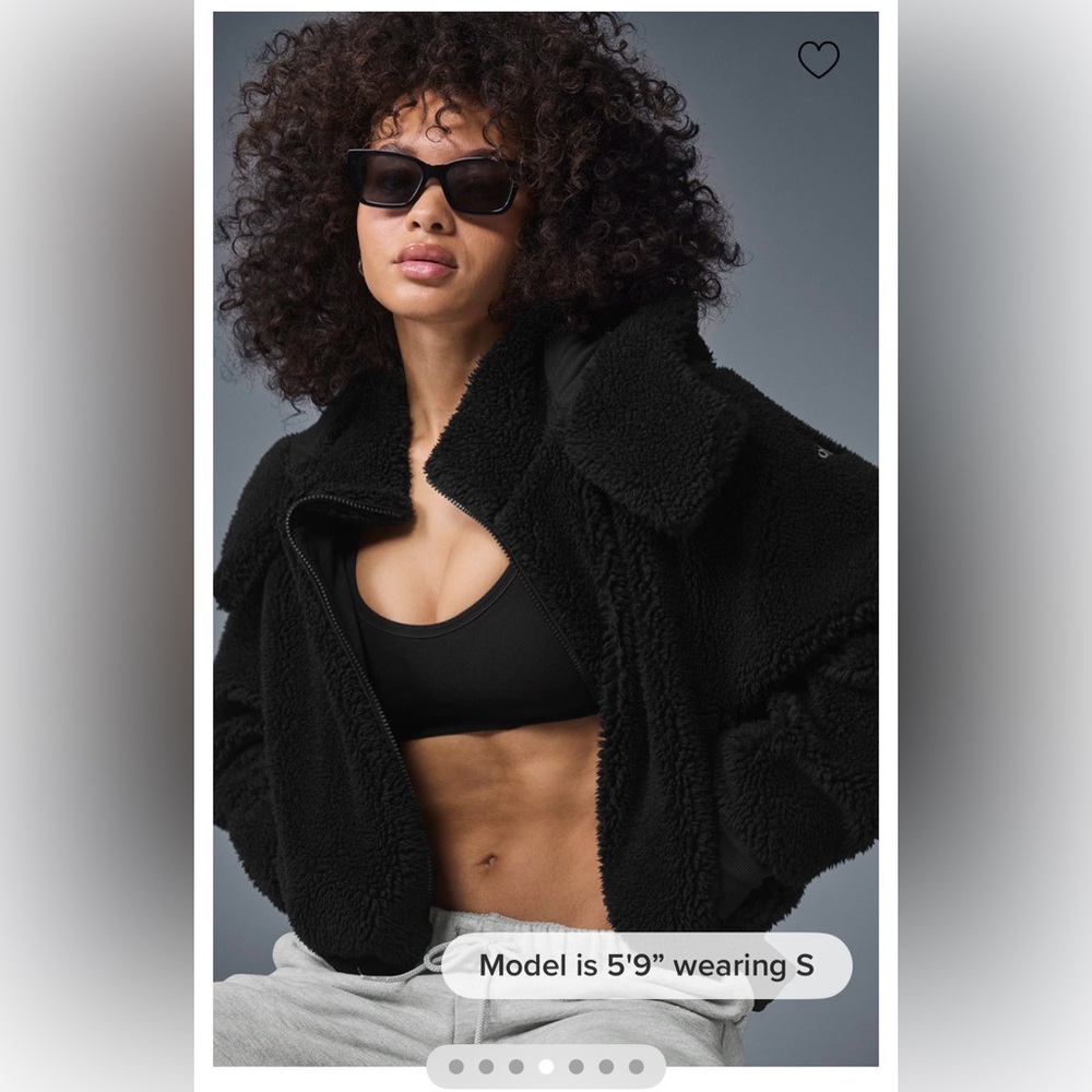 ALO Yoga Black Teddy Jacket